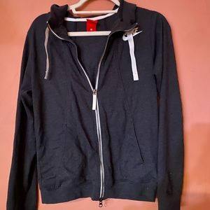 Cotton Nike zip hoodie with Ribbon Strings